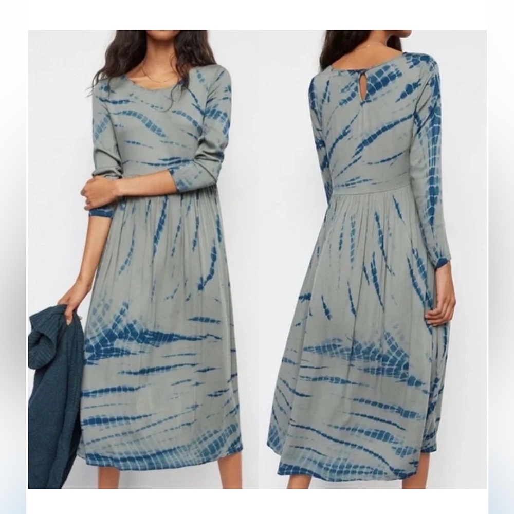 Anthropologie Dolan Eliska Tie Dye Midi Dress